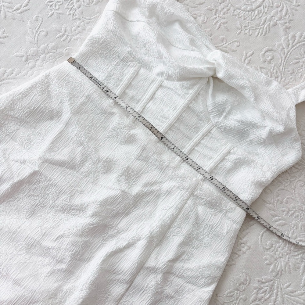 Nwot Lulus Elevated Composure White Jacquard Bust… - image 7